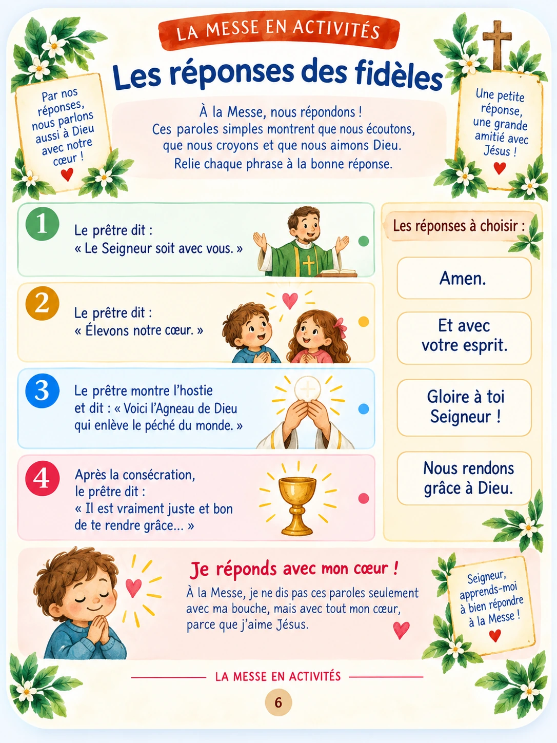 Aperçu 6 des activités illustrées pour découvrir la Messe